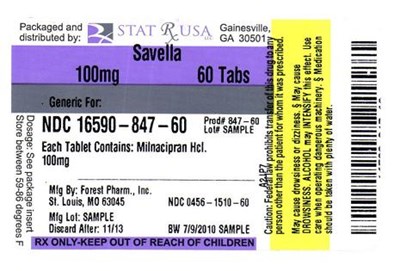 Savella 100mg Label Image (Savella 100mg Label 847)